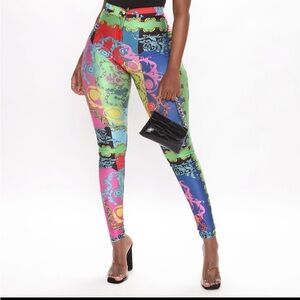 MultiColored Versace Inspired Style Leggings
